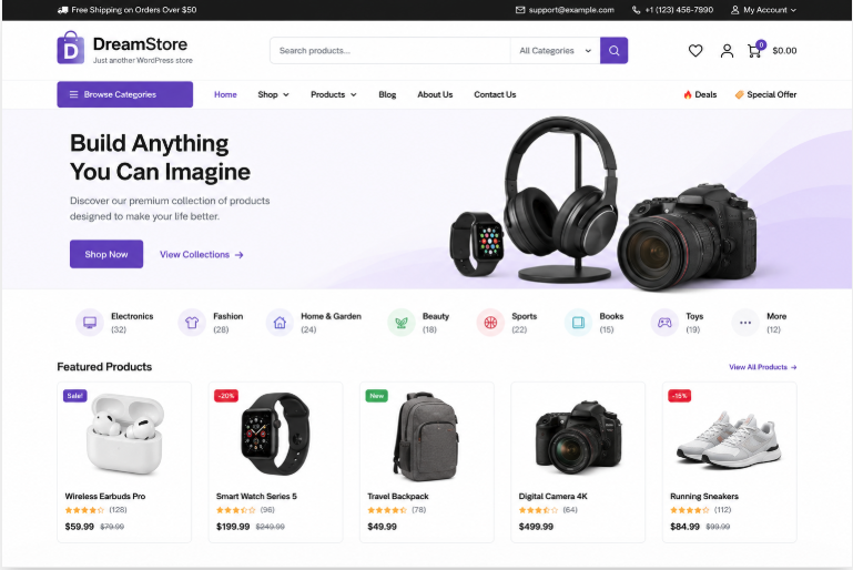 WooCommerce online store built with WordPress