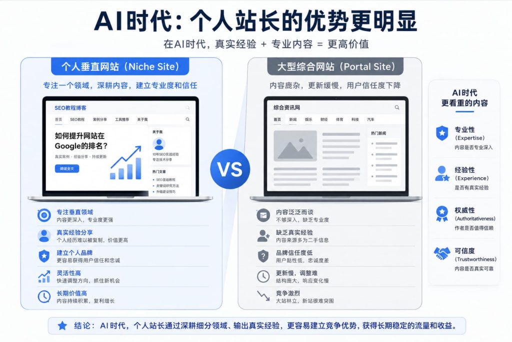 Advantages of niche websites in AI era