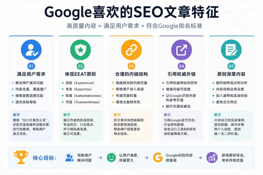Google喜欢的SEO文章特征