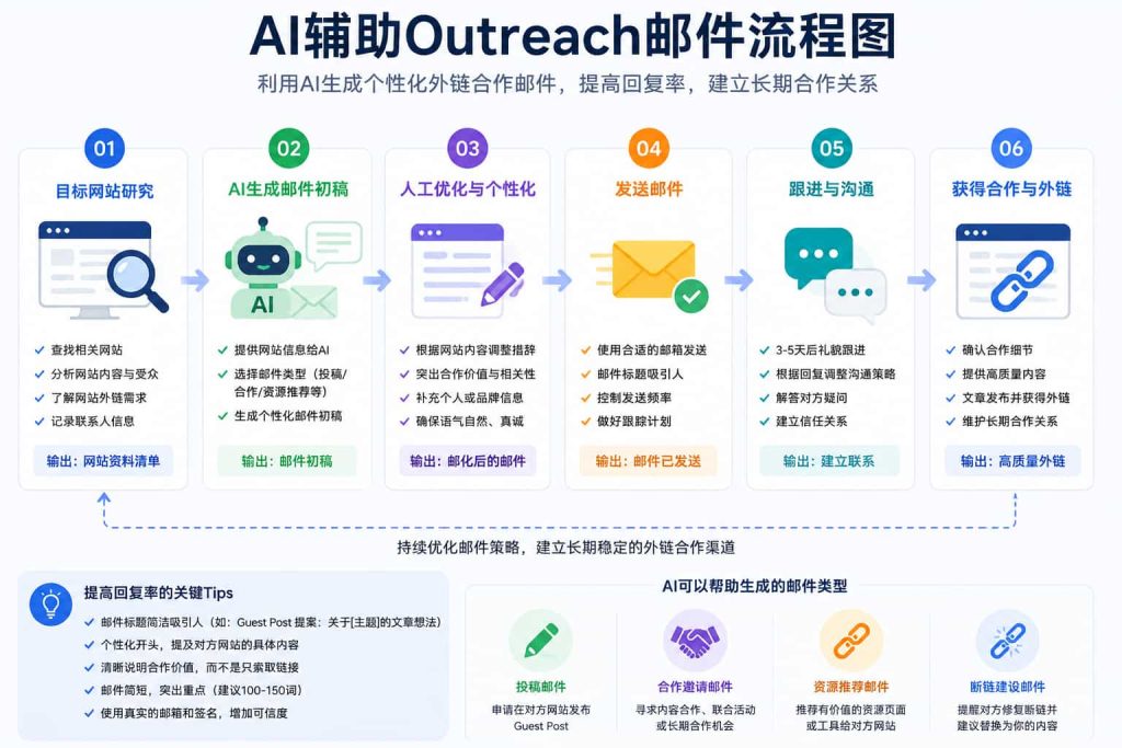 AI辅助外链合作邮件流程