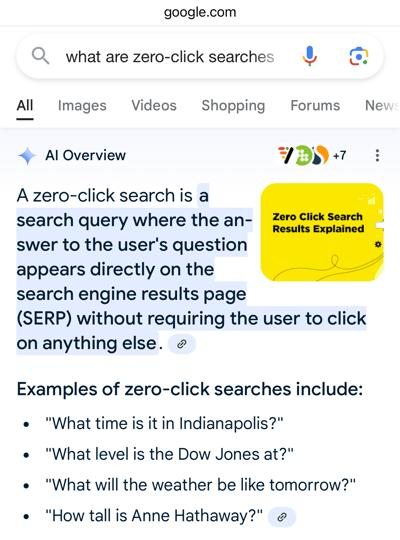 AI Overview截图