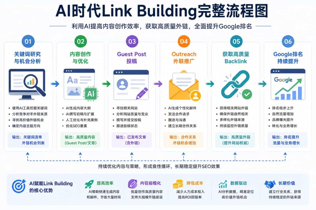 AI时代Link Building流程图