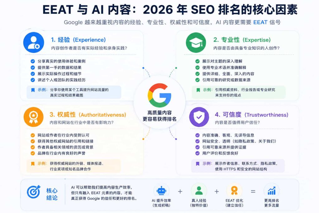 EEAT and AI content SEO ranking factors