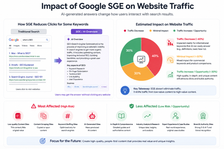 Impact of Google SGE on Website Traffic and SEO Performance