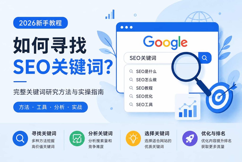 如何寻找SEO关键词的2026新手关键词研究教程